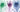 Dyed Peacock Tail Feathers (Pack of 5)