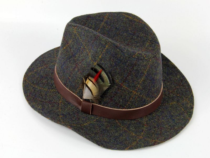 Tweed sale fedora hat