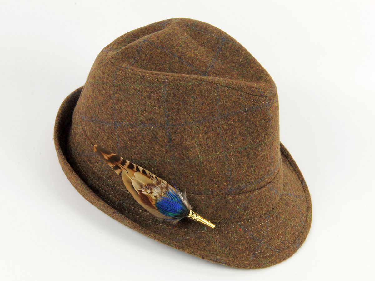 tweed trilby hat