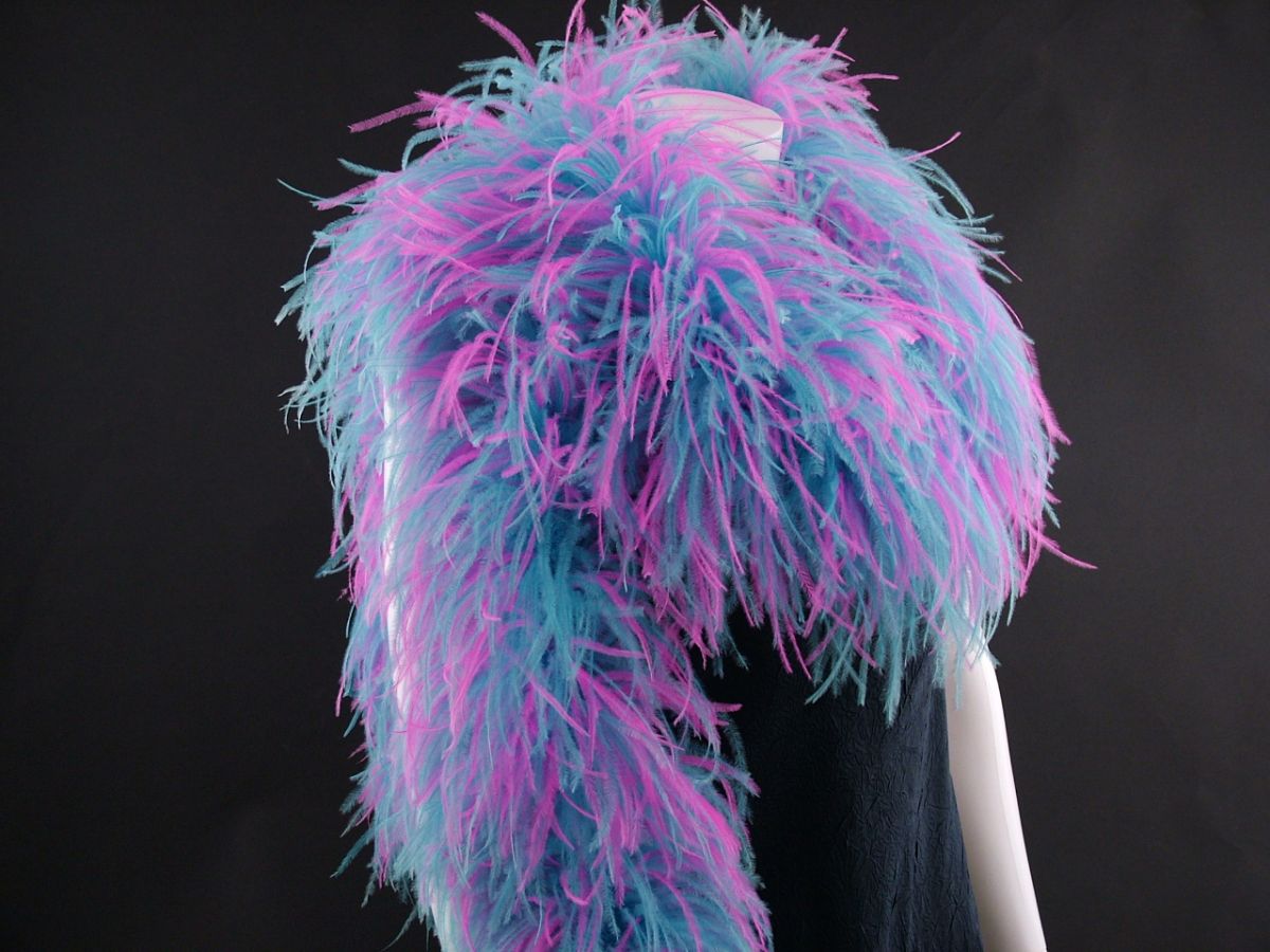 Feather Boas - Two-Tone Dyed Ostrich Feather Boa
